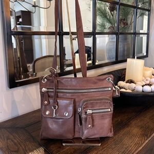 Fossil Suttter leather crossbody bag